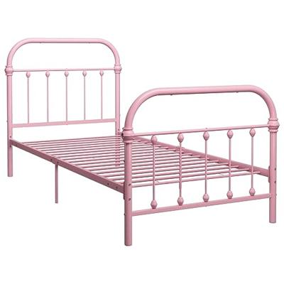 VidaXL Bedframe metaal roze 90x200 cm VidaXL Bedframe metaal roze 90x200 cm