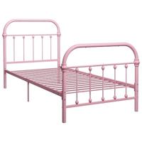 VidaXL Bedframe metaal roze 90x200 cm - thumbnail