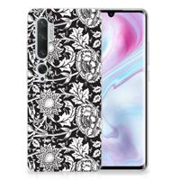 Xiaomi Mi Note 10 Pro | TPU Case | Black Flowers - thumbnail