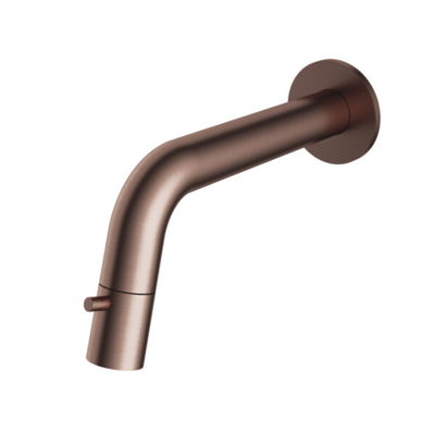 Hotbath Cobber Fonteinkraan Wandmodel - Inbouw - Inkortbaar - Uitvoering BCP - Geborsteld Koper PVD - Messing - 60 mm - Waterbesparend