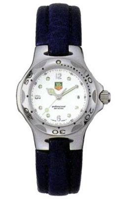 Horlogeband Tag Heuer FC8103 Leder Blauw