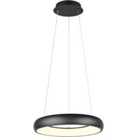LED Hanglamp - Trion Kardo - 29W - Aanpasbare Kleur - Dimbaar - Rond - Mat Zwart - Metaal - thumbnail