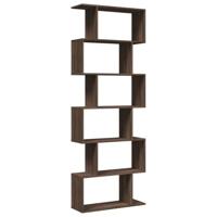 Kamerscherm / boekenkast 6-laags 70x24x193 cm hout bruin eiken - thumbnail