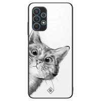 Samsung Galaxy A32 4G glazen hardcase - Peekaboo - thumbnail