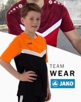 JAKO 6124K T-Shirt Iconic Kids - Zwart/Fluo Oranje - 116 - thumbnail