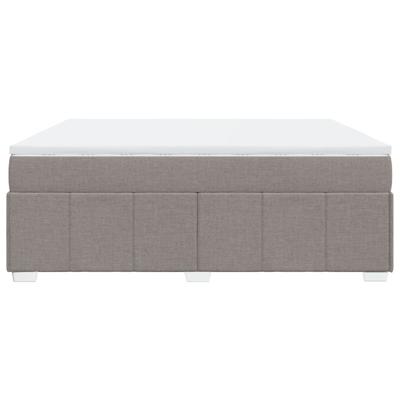 Boxspring met matras stof taupe 200x200 cm
