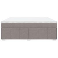 Boxspring met matras stof taupe 200x200 cm - thumbnail