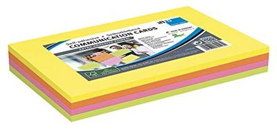 Info Notes IN-5779-39 Info Communicatiekaarten, 200x150mm, 4 X 50 Stuks, Geel, Oranje, Roze, Groen