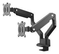 One For All Solid Dual black Monitor-tafelbeugel Aantal monteerbare displays: 2 Display(s) 33 cm (13) - 88,9 cm (35) Zwart In hoogte verstelbaar, Zwenkbaar, - thumbnail