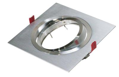 AR111 armatuur inbouw 1 voudig rond 180mm aluminium vierkant 148-031 Tronix