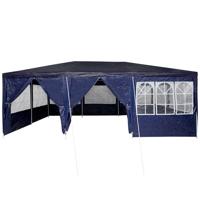 Partytent Blauw en Wit 600 x 400 x 266 cm Polyester en staal - thumbnail