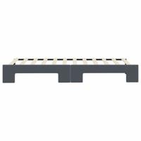 Slaapbank met onderschuifbed 100x200 cm fluweel donkergrijs - thumbnail