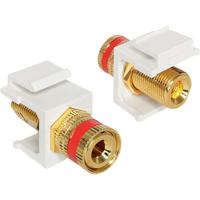 DeLOCK Keystone module binding post > thread nut red - thumbnail