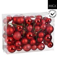 Mica Decorations Kerstslinger 180 cm Rood - thumbnail