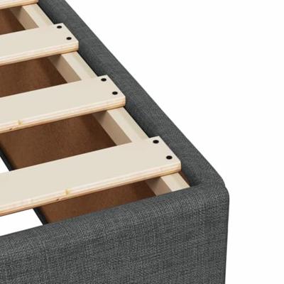 Bedframe zonder matras 120x190 cm stof donkergrijs Bedframe zonder matras 120x190 cm stof donkergrijs