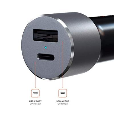 Satechi ST-TCPDCCM Laadadapter 72 W 1x USB-A, 1x USB-C Antraciet Binnen