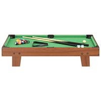 VidaXL Minipooltafel 3 feet 92x52x19 cm bruin en groen - thumbnail
