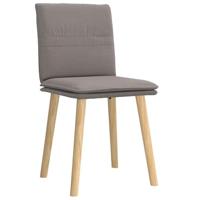 Eetkamerstoelen draaibaar 2 st stof taupe - thumbnail