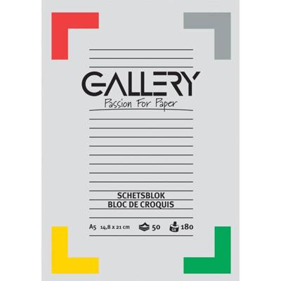 Gallery schetsblok, 180 g/m², ft A5, 50 vel