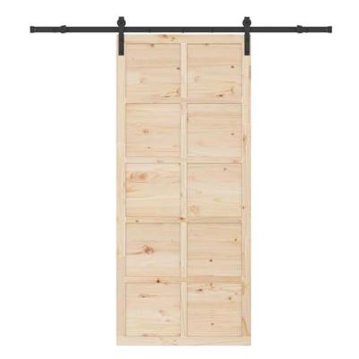 Schuifdeur Bruin 80 x 208 cm Massief grenenhout