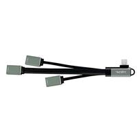 LogiLink UA0361 UA0361 USB-hub 3 poorten USB-A USB 3.1 Gen1 5 GBit/s Met USB-C stekker Zilver - thumbnail