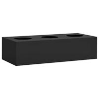 VidaXL Kantoorbloembak 90x40x23 cm staal antracietkleurig - thumbnail