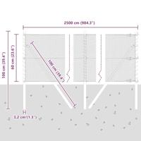VidaXL Afrasteringspaal zilver 25 x 0,6 m (13 mm gaas) staal - thumbnail