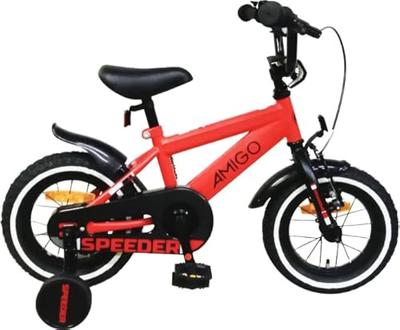 AMIGO Speeder 12 Inch Jongens Terugtraprem Rood/Zwart