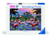 Ravensburger puzzel Roze flamingo&apos;s 1000 stukjes - thumbnail