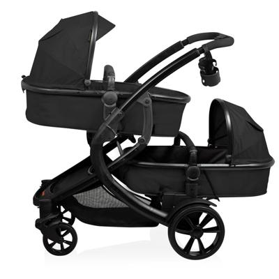 Baninni Tweeling kinder-/wandelwagen Doppy zwart BNST030-BK