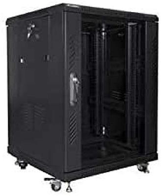 Lanberg FF01-6615-12B rack 15U Vrijstaande rek Zwart