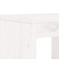 7-delige Barset massief grenenhout wit - thumbnail