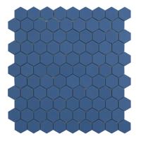 Mozaiek hexagon marine blue 3.5x3.5cm - thumbnail