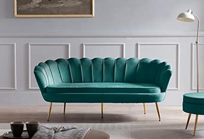 Artistiq Poef 'Andres' Velvet, kleur groen Artistiq Poef 'Andres' Velvet, kleur groen