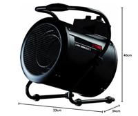 ROWI HIH 3000/2/1 Warmtekanon 90 m³ Zwart - thumbnail