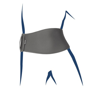 Basko Stoma HydroActive Bandage - Zwembandage Voor Stoma - XXL - Grijs