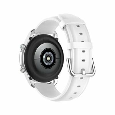 By Qubix - Classic leren bandje - Wit - Compatible met Xiaomi Redmi Watch 5 Active/Redmi Watch 5 Lite - Compatible Xiaomi bandje