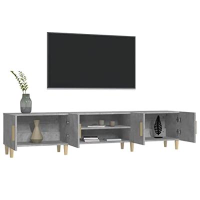 Tv-meubel 180x31,5x40 cm bewerkt hout betongrijs Tv-meubel 180x31,5x40 cm bewerkt hout betongrijs