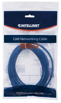Intellinet 342605 RJ45 Netwerkkabel, patchkabel CAT 6 U/UTP 3.00 m Blauw 1 stuk(s)