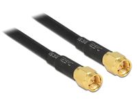 Delock WiFi-antenne Aansluitkabel [1x SMA-stekker - 1x SMA-stekker] 2.00 m Zwart Vergulde steekcontacten - thumbnail