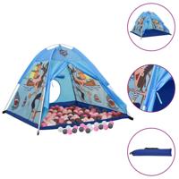 VidaXL Kinderspeeltent met 250 ballen 120x120x90 cm blauw - thumbnail