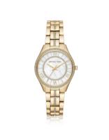 Michael Kors Dames Lauryn 33 mm goudkleurige stalen armband en kast quartz MOP wijzerplaat analoog horloge MK3899 - thumbnail