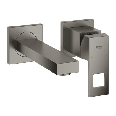Wastafelmengkraan GROHE Eurocube 2-Gats Wand 172 Mm Hard Graphite Geborsteld