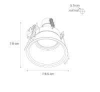 QAZQA Set van 6 inbouwspots wit GU10 35mm IP44 - Dept - thumbnail