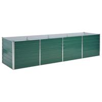 VidaXL Plantenbak verhoogd 320x80x77 cm gegalvaniseerd staal groen - thumbnail