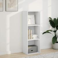 Boekenkast 40x30x114 cm bewerkt hout wit - thumbnail