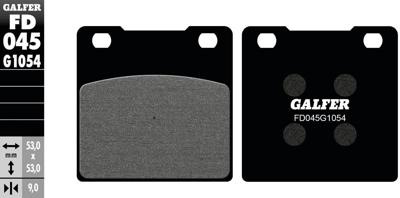 GALFER remblokken "fd045" brake pad fd045 g1054 organic