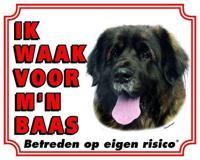 Leonberger Waakbord - Ik waak voor mijn baas - thumbnail