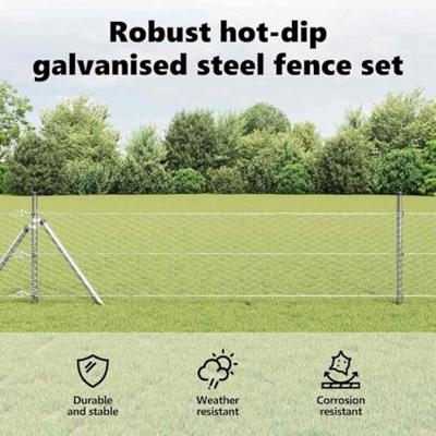 VidaXL Afrasteringspaal zilver 50 x 0,5 m (36 mm gaas) staal