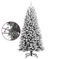 VidaXL Kunstkerstboom met sneeuw 120 cm pvc en pe - thumbnail